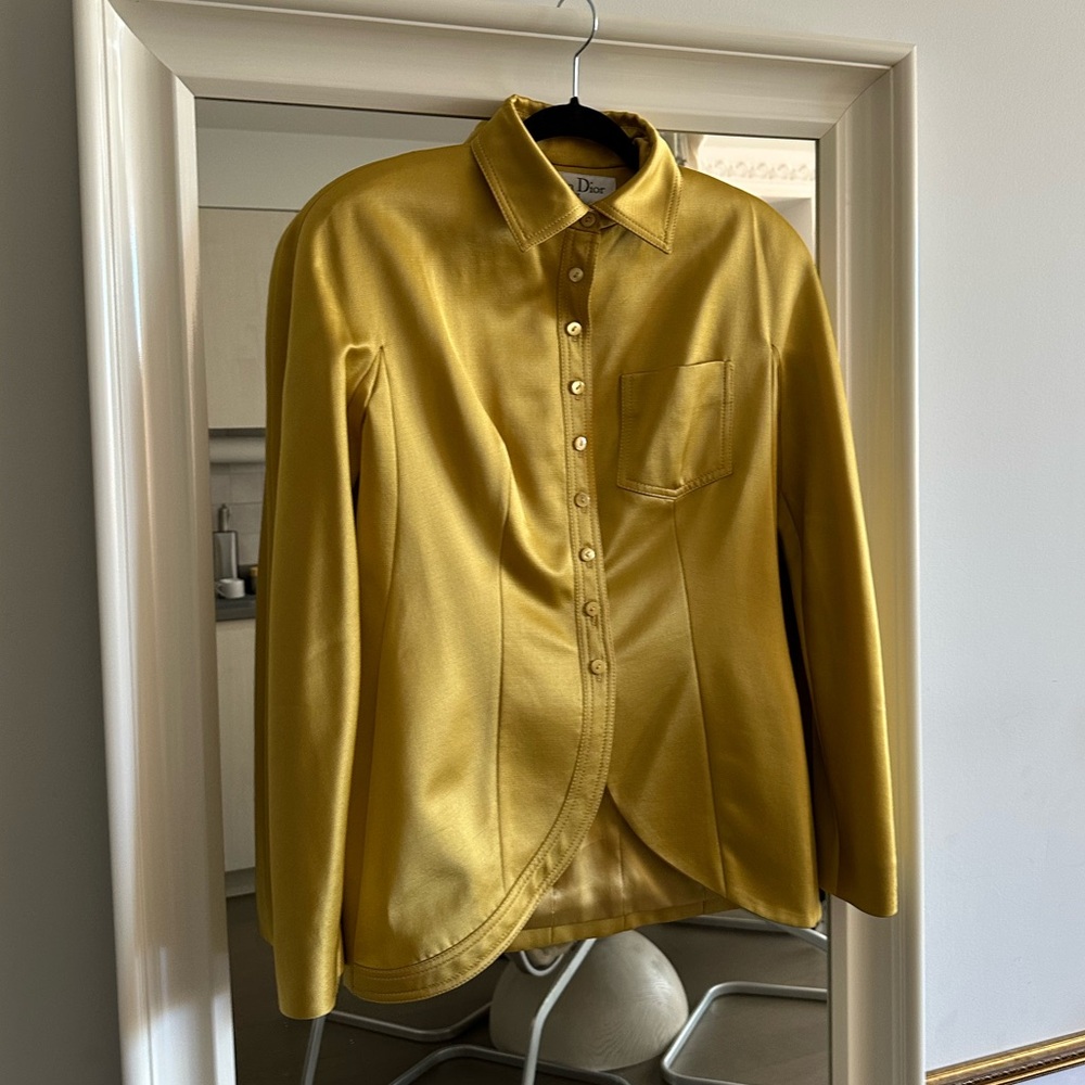 Vintage Christian Dior by John Galliano Yellow Silk Jacket